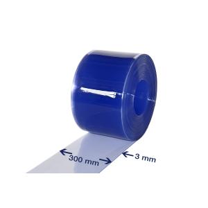 PVC-Streifen Rollenware, 3 x 300 mm, 25 m, transparent